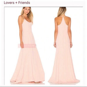 Lovers and Friends Pink Racerback Floor Length Gown Women Size XS